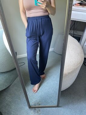 Dibaolong super soft long Women’s Navy Wide-Leg Drawstring Jumppant